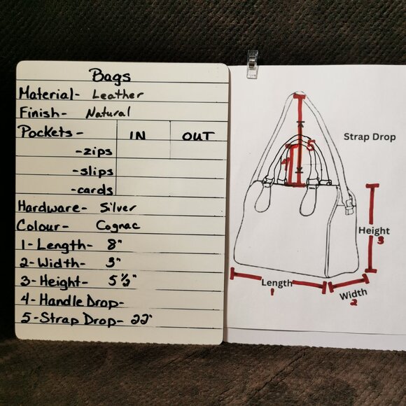 Unique Cognac/Silver Hinged Crossbody EUC #242 - Picture 10 of 10